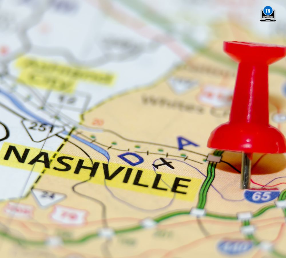 nashville city pin on the map